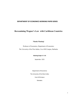 department of economics working paper series