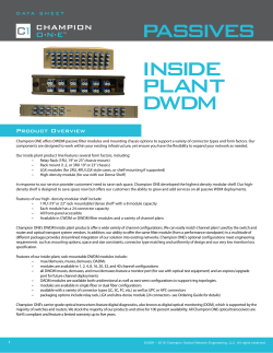 inside plant dwdm