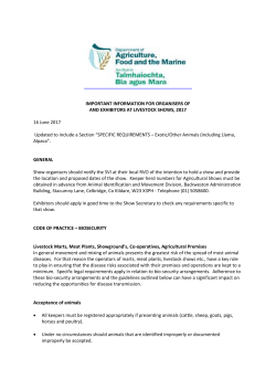 IMPORTANT INFORMATION FOR ORGANISERS OF AND