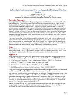 Carbon Emission Comparison Between Residential Heating and