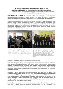 YCH Group aspires to build one of the strongest SCM management