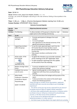 Agenda - NHS Education for Scotland