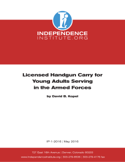 Licensed Handgun Carry for Young Adults Serving in the Armed