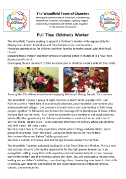 The Woodfield Team of Churches Full Time Children`s Worker
