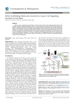 MAGI Scaffolding Molecules Involved in Cancer Cell Signaling