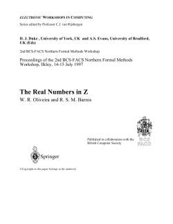 The Real Numbers in Z