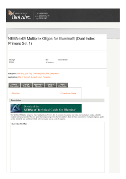NEBNext® Multiplex Oligos for Illumina® (Dual Index Primers Set 1