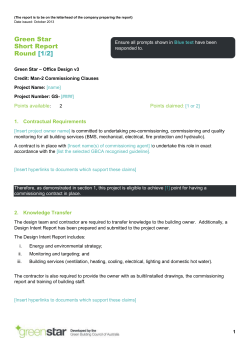 Man-2 - Commissioning Clauses