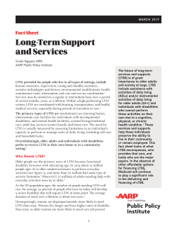 Long-Term Support and Services