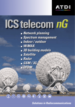 Network planning Spectrum management Indoor / outdoor