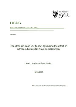 Can clean air make you happy? Examining the effect of nitrogen