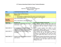 Soil and Plant Science Instructional Guide