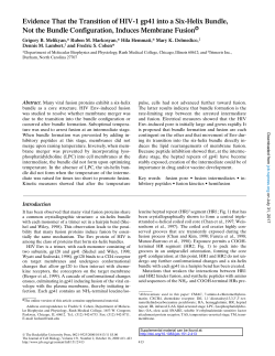 Evidence That the Transition of HIV-1 gp41 into a Six