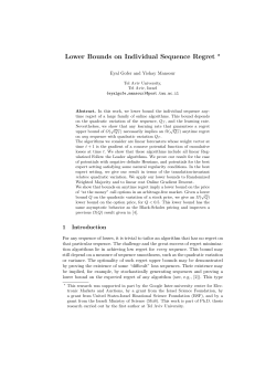 Lower Bounds on Individual Sequence Regret ⋆