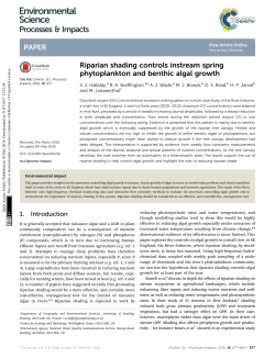Riparian shading controls instream spring