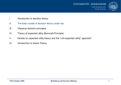 Basic model of decision theory