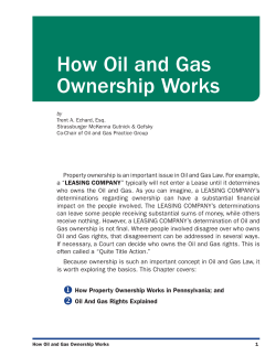 How Oil and Gas Ownership Works - Strassburger Mckenna Gutnick