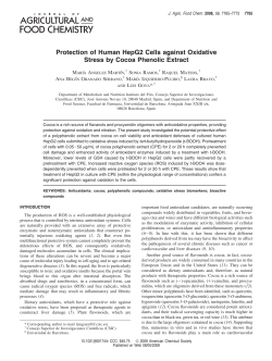 Protection of Human HepG2 Cells against Oxidative Stress by