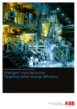 Intelligent manufacturing: Targeting better energy