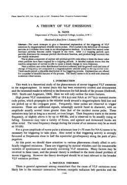 a theory of vlf emissions - Electronics and Computer Science