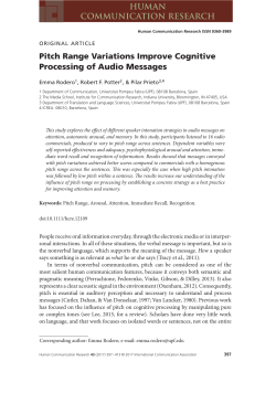Pitch range variations improve cognitive processing of audio