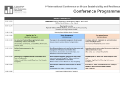 conference programme here - 1st International conference on Urban