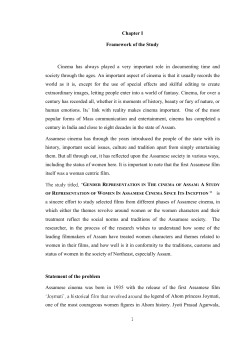 Chapter I Framework of the Study Cinema has always played a very