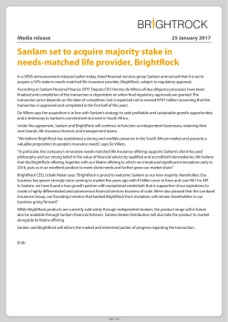 Sanlam set to acquire majority stake in needs