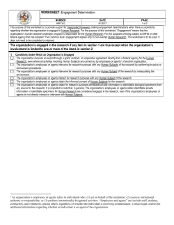 WORKSHEET - Engagement Determination DOC