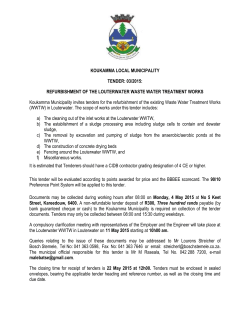 Louterwater WWTW - Koukamma Municipality