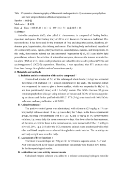 Title：Preparative chromatography of flavonoids and saponins in