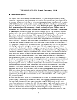 TOF.SIMS 5 - Texas Materials Institute