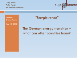 Translating GermanEnglish in the Renewables Sector