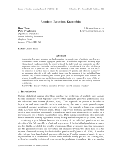 Random Rotation Ensembles - Journal of Machine Learning Research