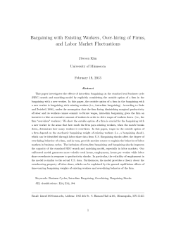 Bargaining with Existing Workers, Over