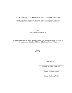 in vino veritas: a comparison of organic winemaking and attitudes