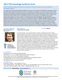 2013 TVN Knowledge Synthesis Grant