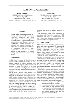 LaBB-CAT: an Annotation Store - Association for Computational