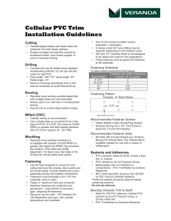 Cellular PVC Trim Installation Guidelines