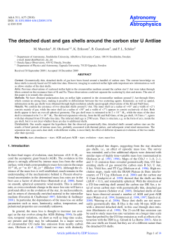 The detached dust and gas shells around the carbon star U Antliae