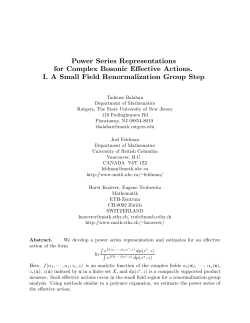 Power Series Representations for Complex Bosonic Effective