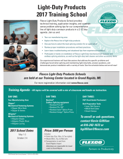 Flexco 2017 Light-Duty Products School Flyer