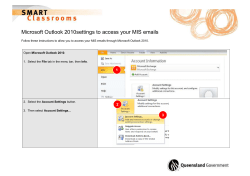 Microsoft Outlook 2010settings to access your MIS emails