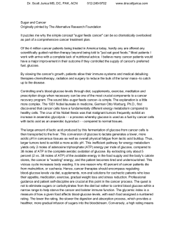 Sugar and Cancer - Dr Scott Jurica