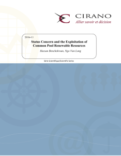 Status Concern and the Exploitation of Common Pool