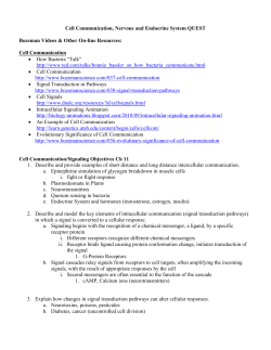 Cell Communication QUEST Review