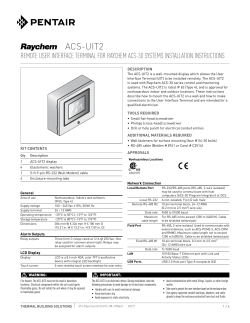 Raychem ACS-UIT2 - Pentair Thermal Management