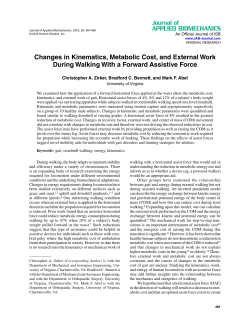 Changes in Kinematics, Metabolic Cost, and External Work During