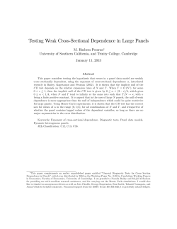 Testing Weak Cross%Sectional Dependence in Large Panels