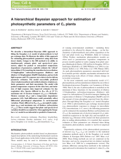 A hierarchical Bayesian approach for estimation of photosynthetic